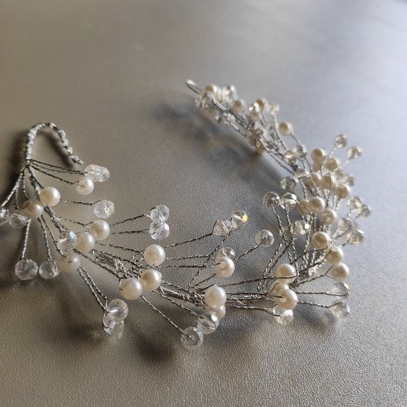 Silver multipurpose Hair accessories for party/wedding | pearls & crystals